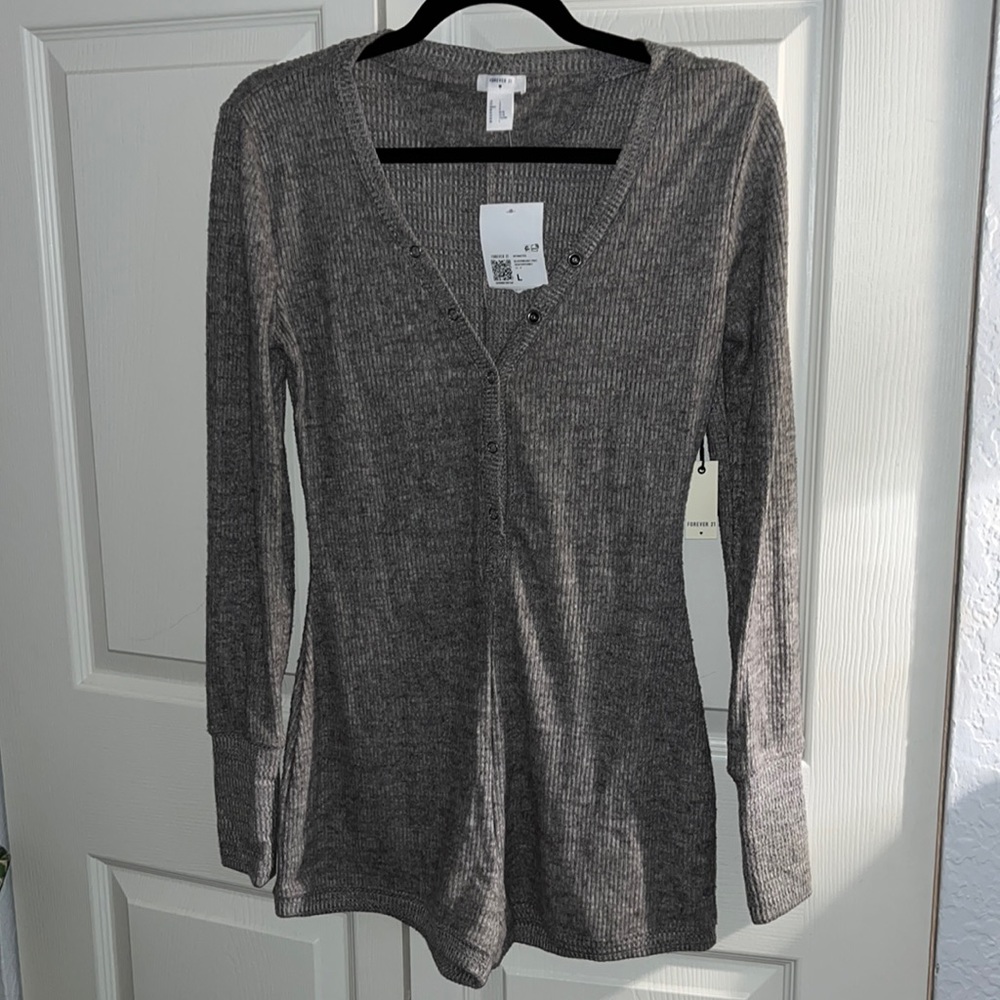 Forever21 gray bodysuit/jumper - Large